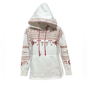 Driftwood Teddy Hoodie white red embroidered size medium